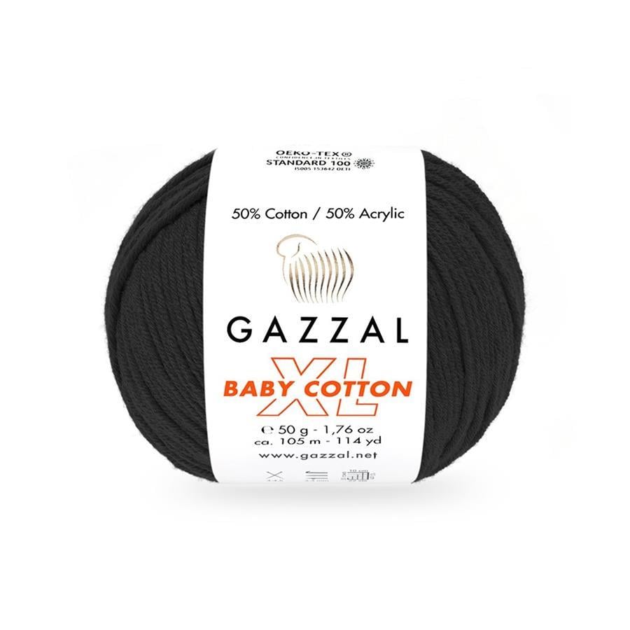 Gazzal Baby Cotton XL Yarn 50g 3433 – Soft Cotton Acrylic Yarn for Baby Knitting, Amigurumi, Crochet & Knitting Projects