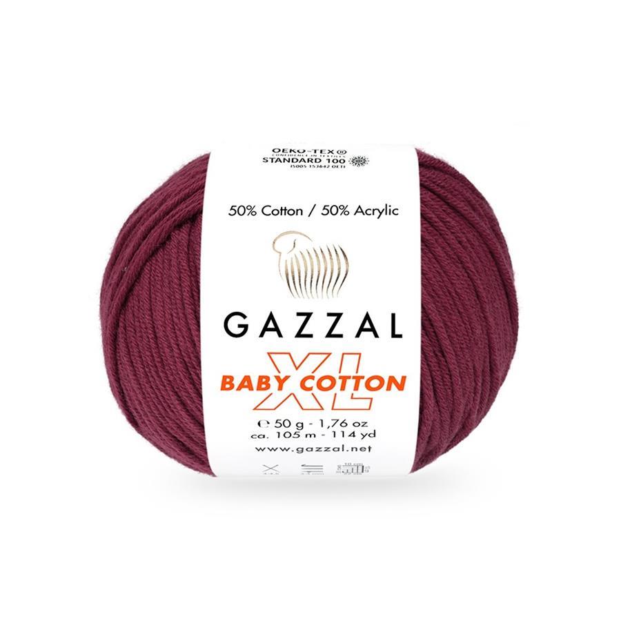 Gazzal Baby Cotton XL Yarn 50g 3442 – Soft Cotton Acrylic Yarn for Baby Knitting, Amigurumi, Crochet & Knitting Projects