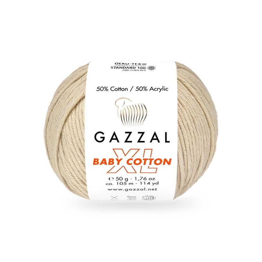 Gazzal Baby Cotton XL Yarn 50g 3445 – Soft Cotton Acrylic Yarn for Baby Knitting, Amigurumi, Crochet & Knitting Projects