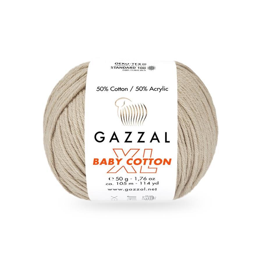 Gazzal Baby Cotton XL Yarn 50g 3446 – Soft Cotton Acrylic Yarn for Baby Knitting, Amigurumi, Crochet & Knitting Projects