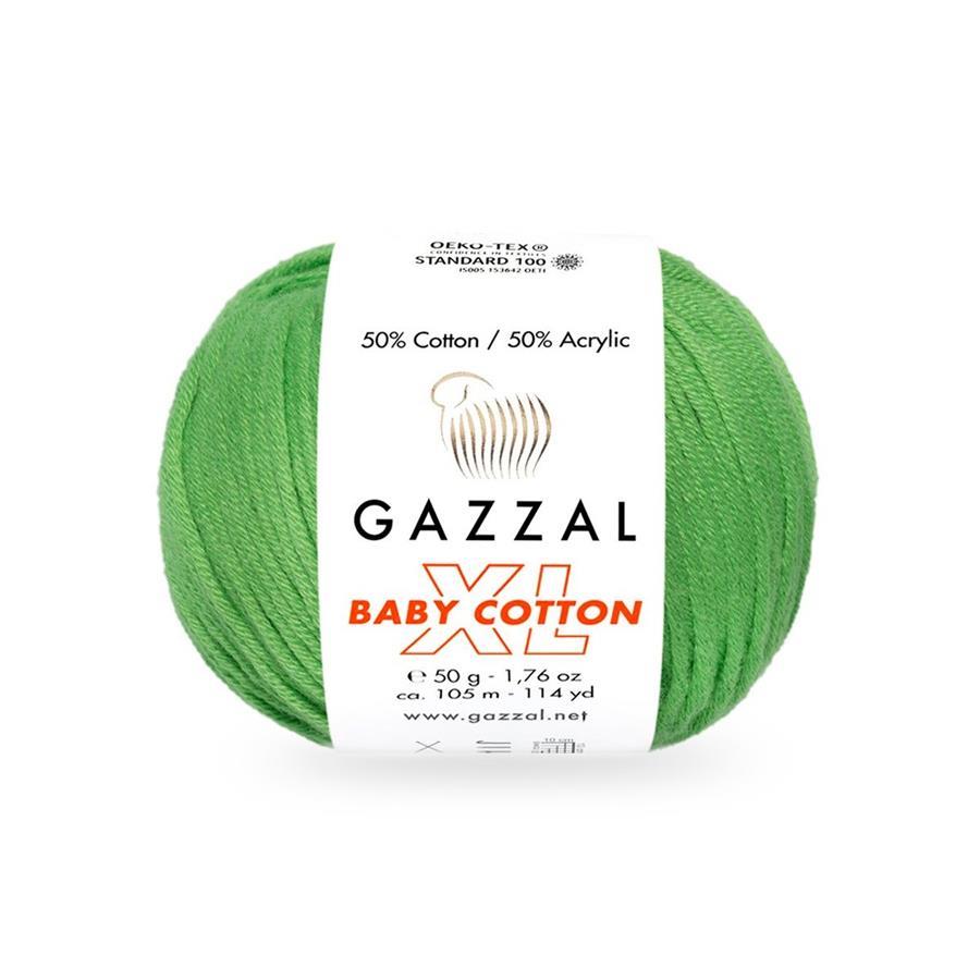 Gazzal Baby Cotton XL Yarn 50g 3448 – Soft Cotton Acrylic Yarn for Baby Knitting, Amigurumi, Crochet & Knitting Projects