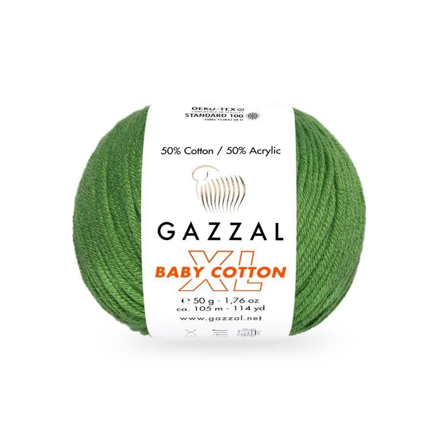 Gazzal Baby Cotton XL Yarn 50g 3449 – Soft Cotton Acrylic Yarn for Baby Knitting, Amigurumi, Crochet & Knitting Projects