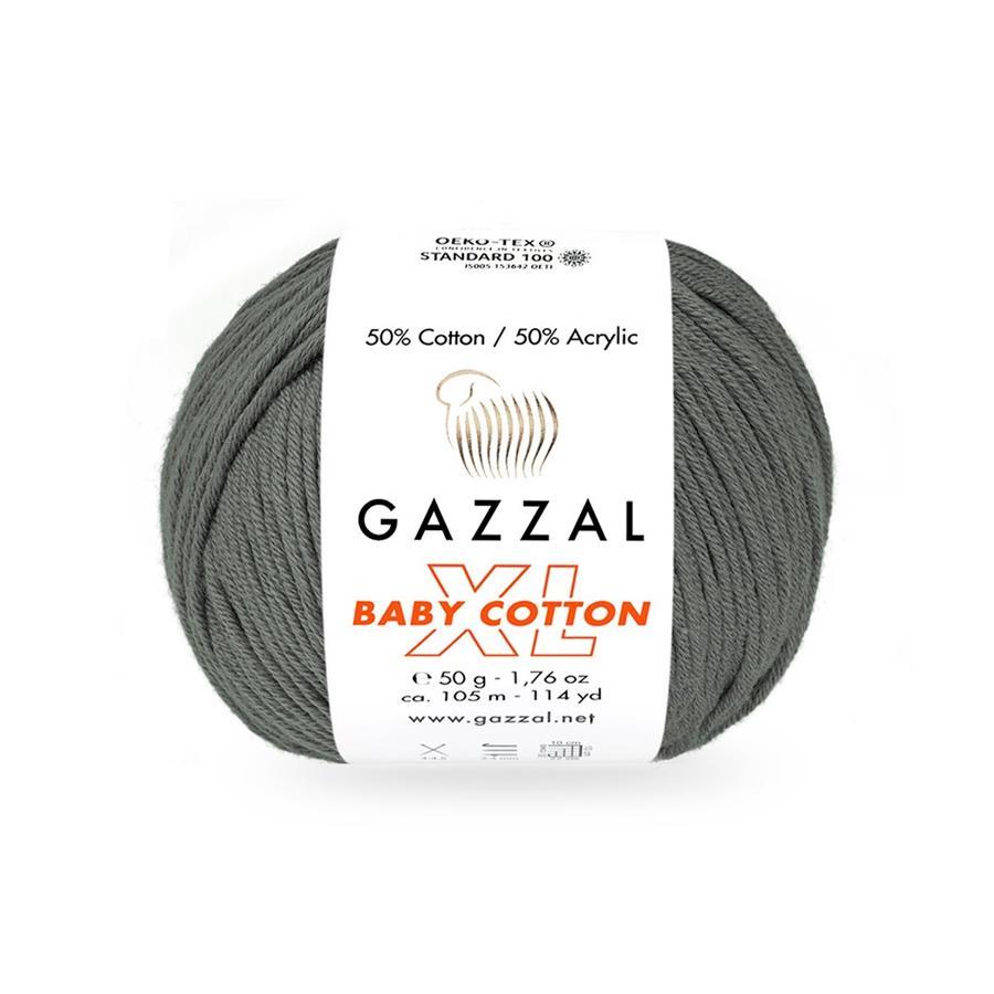 Gazzal Baby Cotton XL Yarn 50g 3450 – Soft Cotton Acrylic Yarn for Baby Knitting, Amigurumi, Crochet & Knitting Projects
