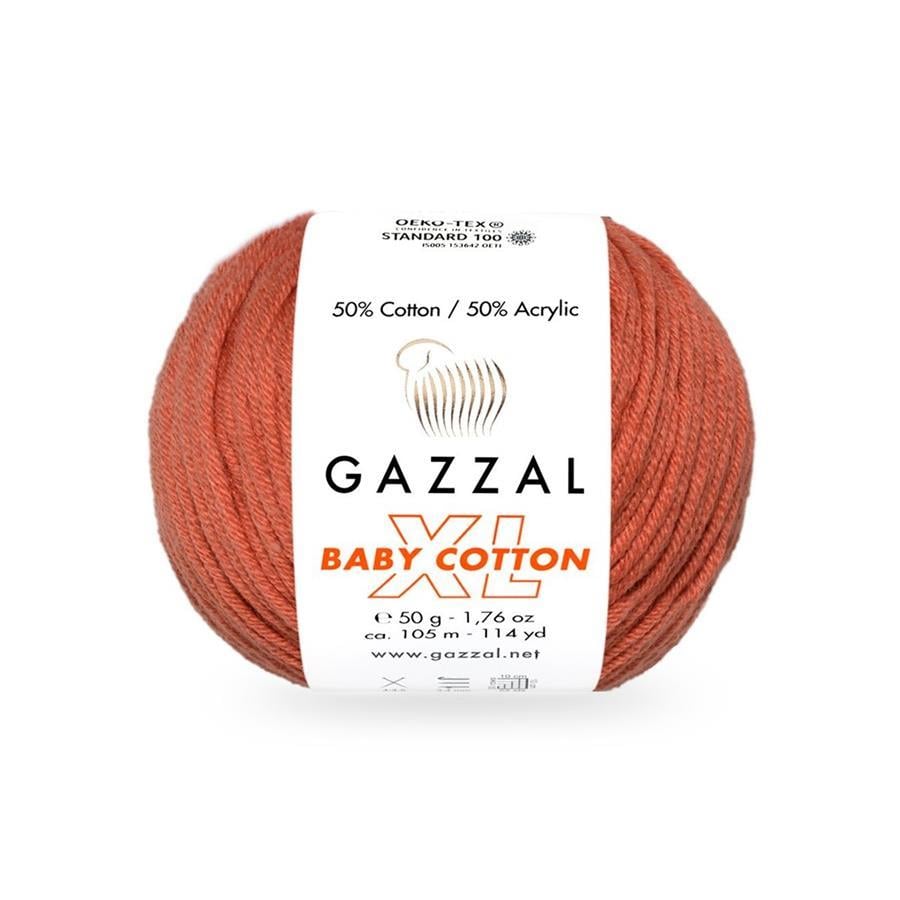Gazzal Baby Cotton XL Yarn 50g 3454 – Soft Cotton Acrylic Yarn for Baby Knitting, Amigurumi, Crochet & Knitting Projects