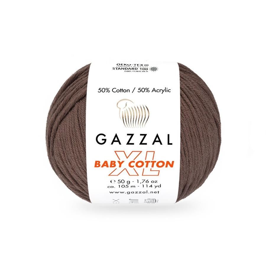 Gazzal Baby Cotton XL Yarn 50g 3455 – Soft Cotton Acrylic Yarn for Baby Knitting, Amigurumi, Crochet & Knitting Projects