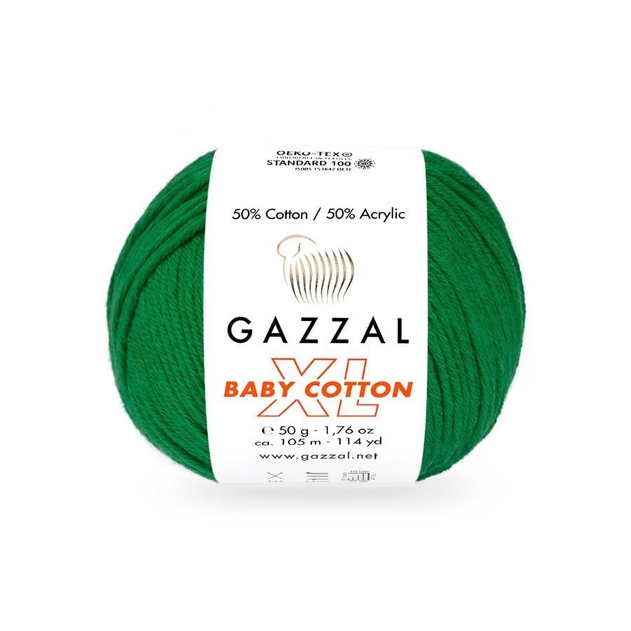 Gazzal Baby Cotton XL Yarn 50g 3456 – Soft Cotton Acrylic Yarn for Baby Knitting, Amigurumi, Crochet & Knitting Projects