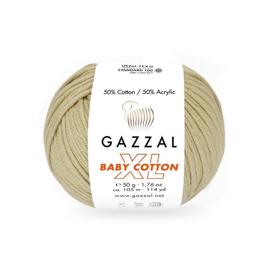 Gazzal Baby Cotton XL Yarn 50g 3464 – Soft Cotton Acrylic Yarn for Baby Knitting, Amigurumi, Crochet & Knitting Projects