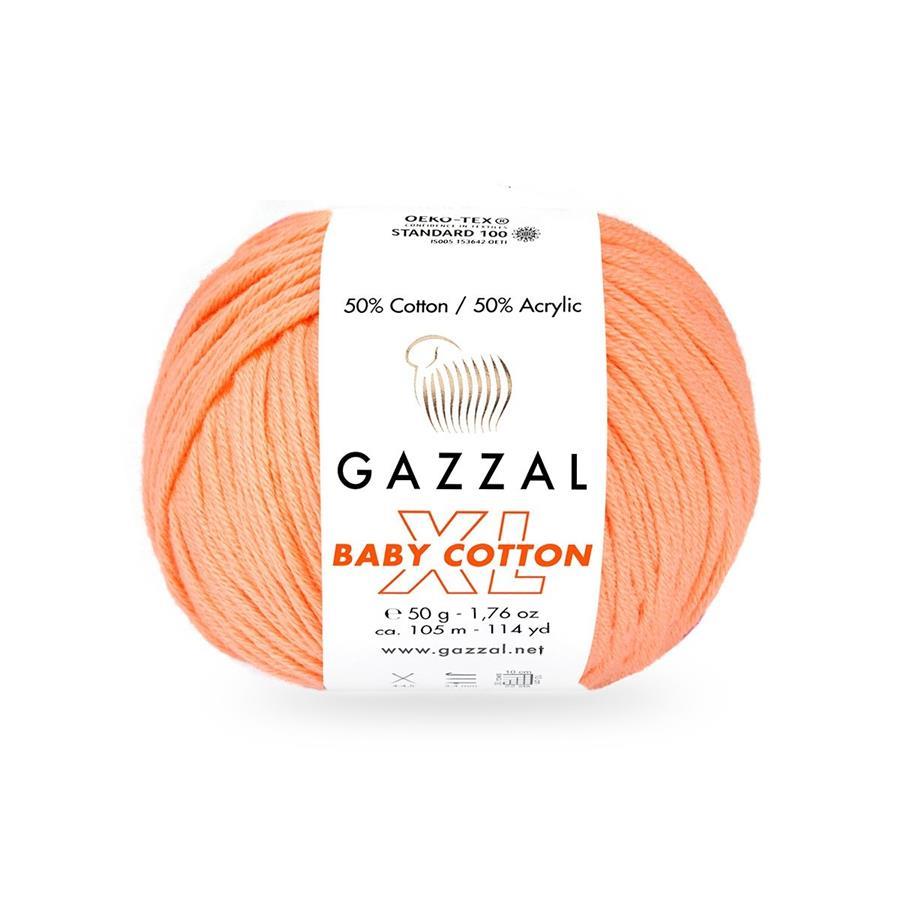 Gazzal Baby Cotton XL Yarn 50g 3465 – Soft Cotton Acrylic Yarn for Baby Knitting, Amigurumi, Crochet & Knitting Projects