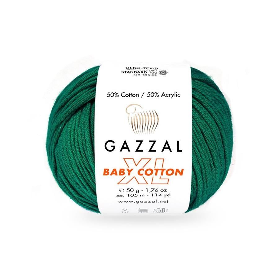 Gazzal Baby Cotton XL Yarn 50g 3467 – Soft Cotton Acrylic Yarn for Baby Knitting, Amigurumi, Crochet & Knitting Projects