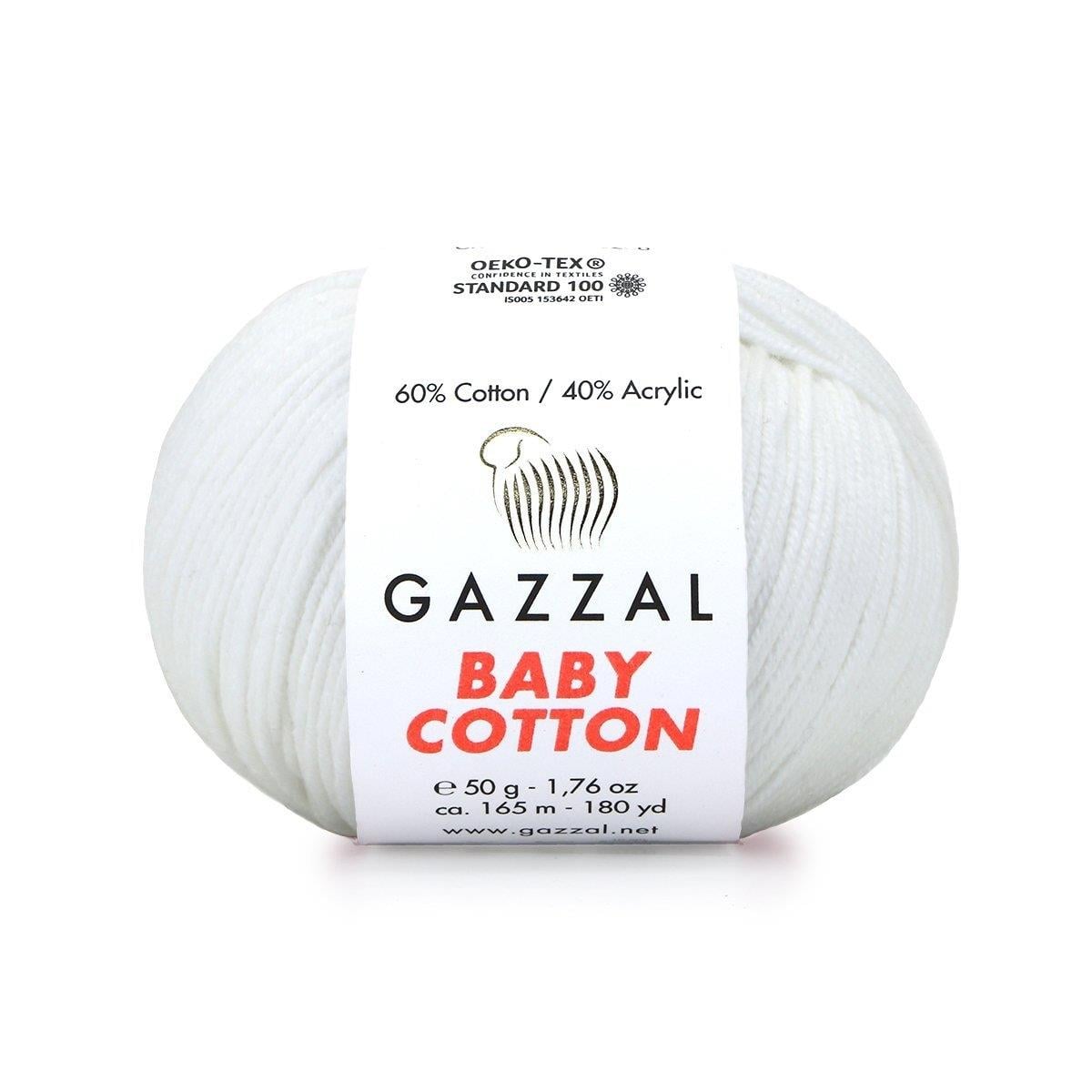 Gazzal Baby Cotton Yarn 50g 3410 – Soft Cotton Yarn for Baby Knitting, Crochet & Amigurumi