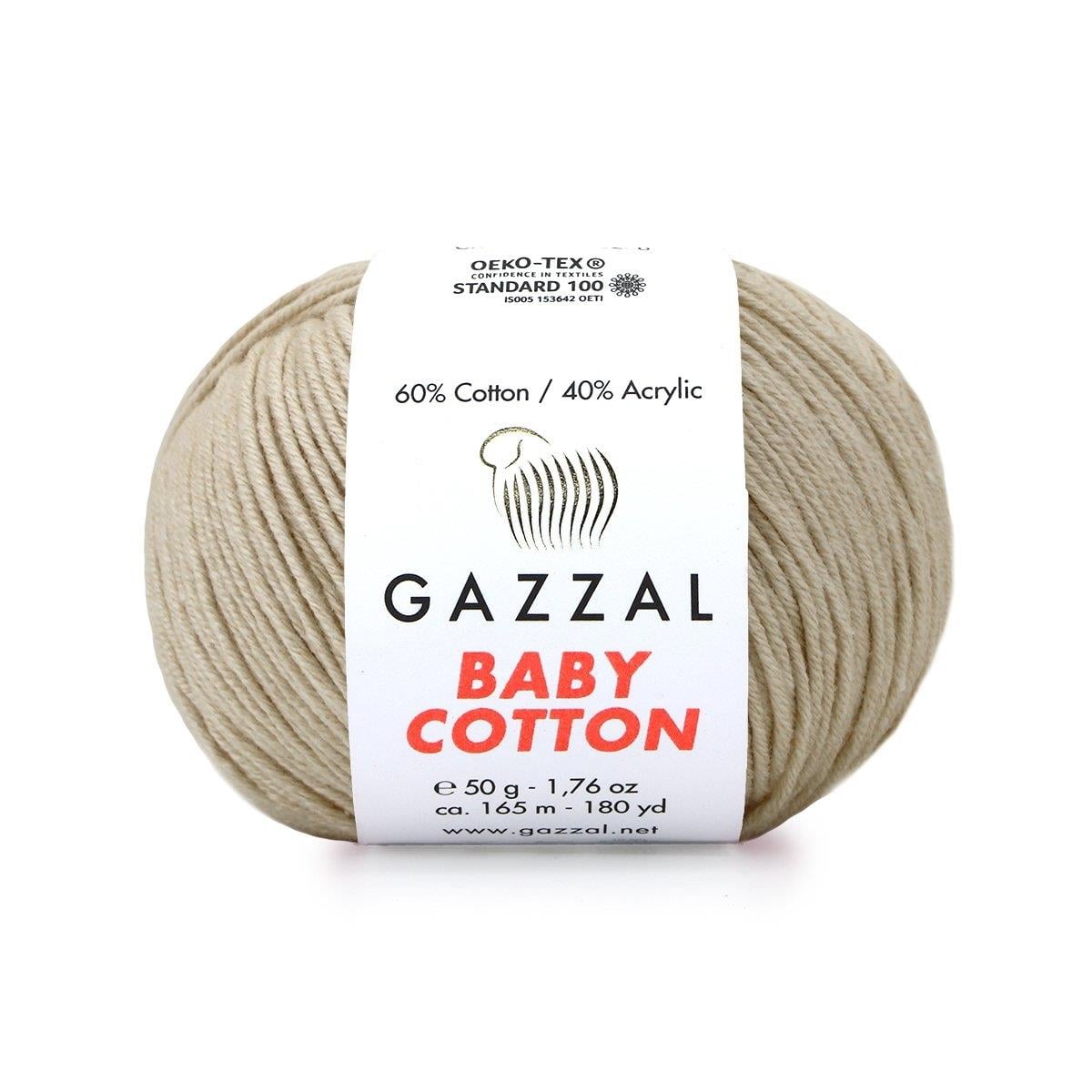 Gazzal Baby Cotton Yarn 50g 3446 – Soft Cotton Yarn for Baby Knitting, Crochet & Amigurumi