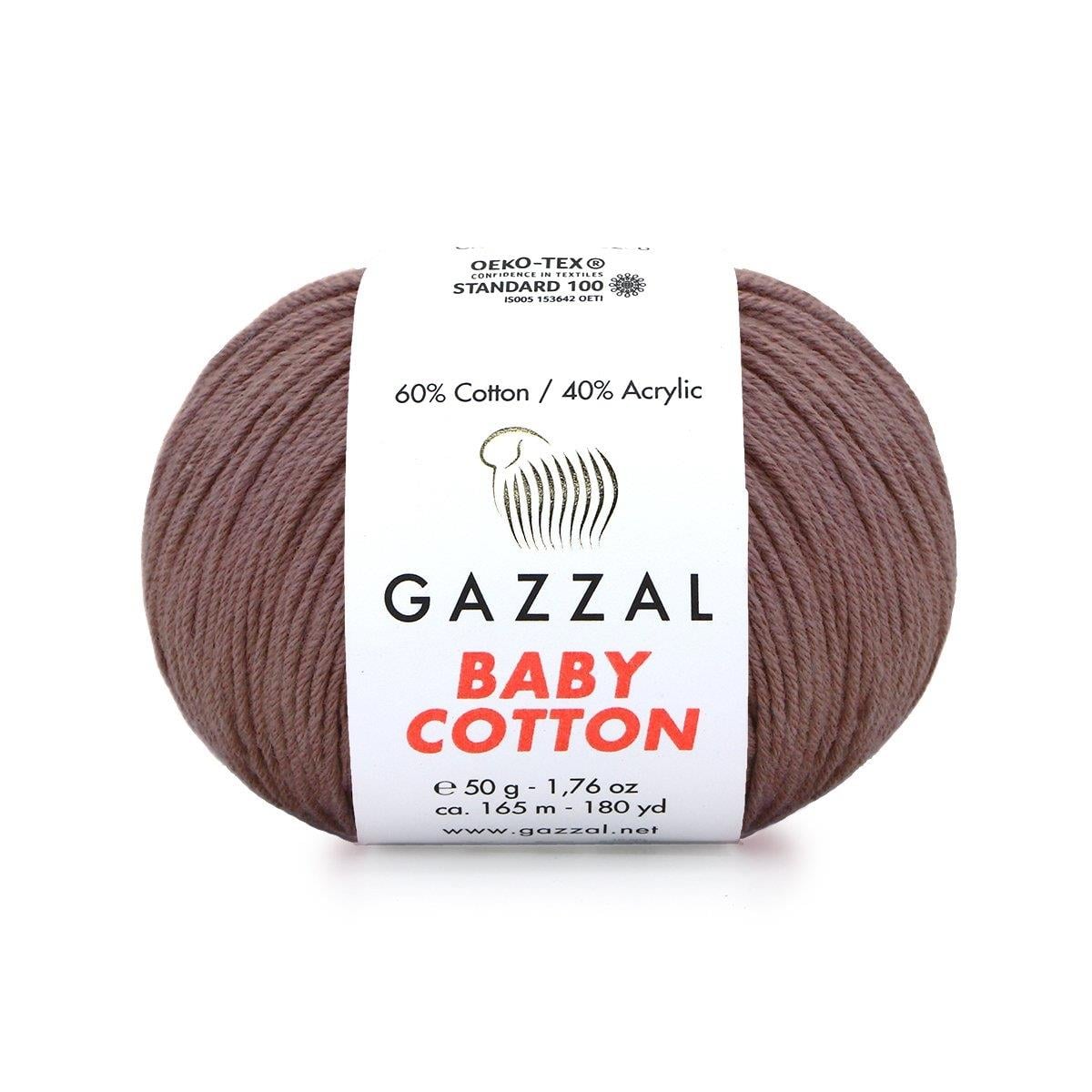 Gazzal Baby Cotton Yarn 50g 3455 – Soft Cotton Yarn for Baby Knitting, Crochet & Amigurumi