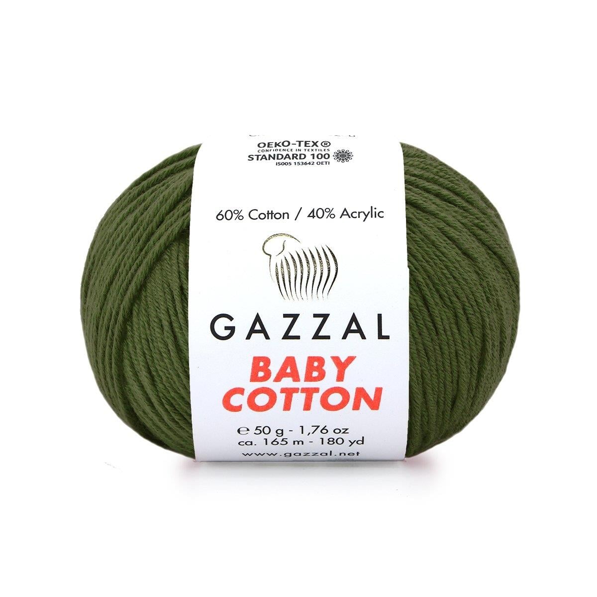 Gazzal Baby Cotton Yarn 50g 3463 – Soft Cotton Yarn for Baby Knitting, Crochet & Amigurumi