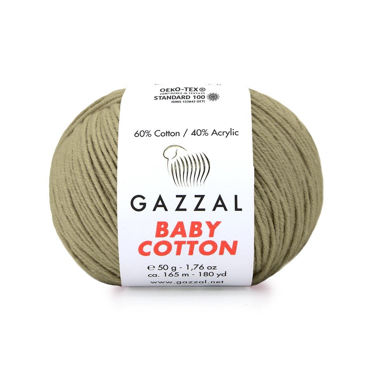Gazzal Baby Cotton Yarn 50g 3464 – Soft Cotton Yarn for Baby Knitting, Crochet & Amigurumi