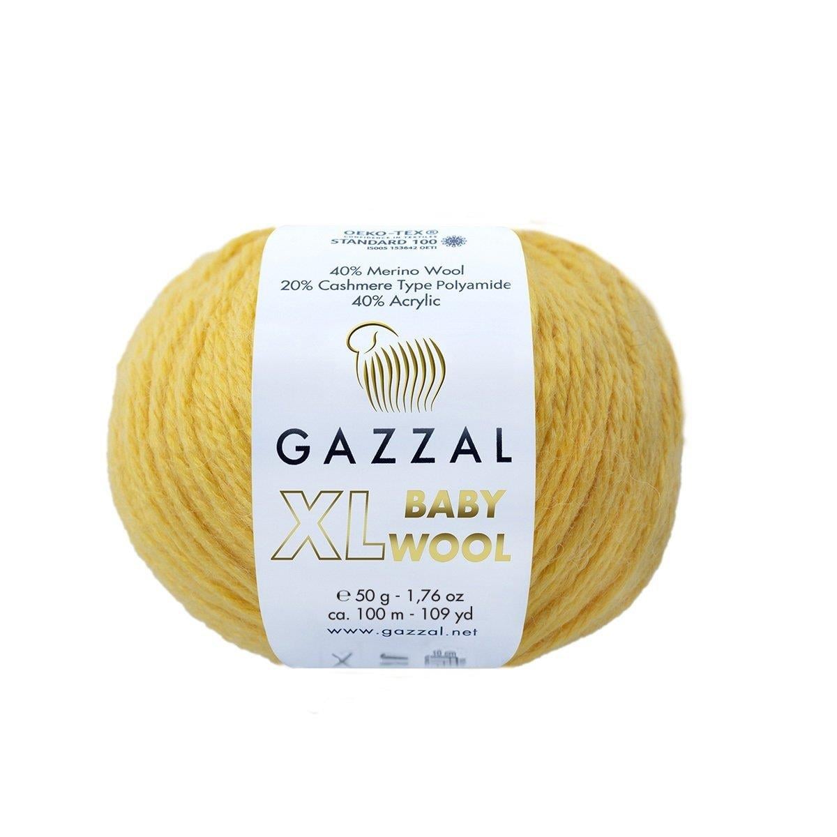 Gazzal Baby Wool XL Yarn 50g 812 – Soft Wool Blend Yarn for Baby Knitting & Crochet Projects