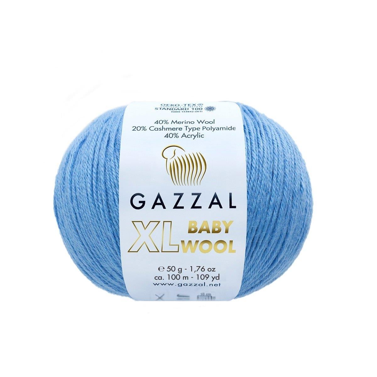 Gazzal Baby Wool XL Yarn 50g 813 – Soft Wool Blend Yarn for Baby Knitting & Crochet Projects