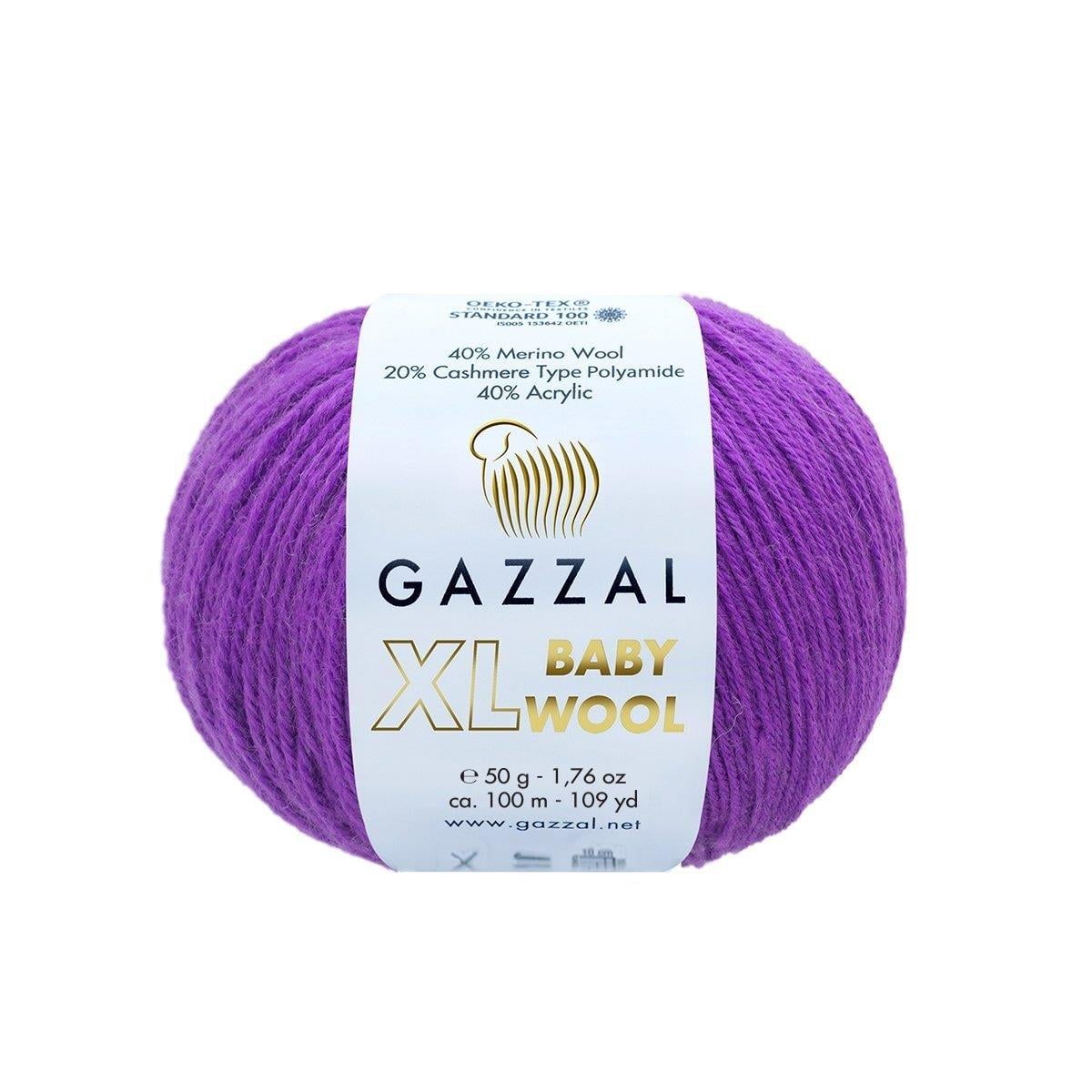 Gazzal Baby Wool XL Yarn 50g 815 – Soft Wool Blend Yarn for Baby Knitting & Crochet Projects
