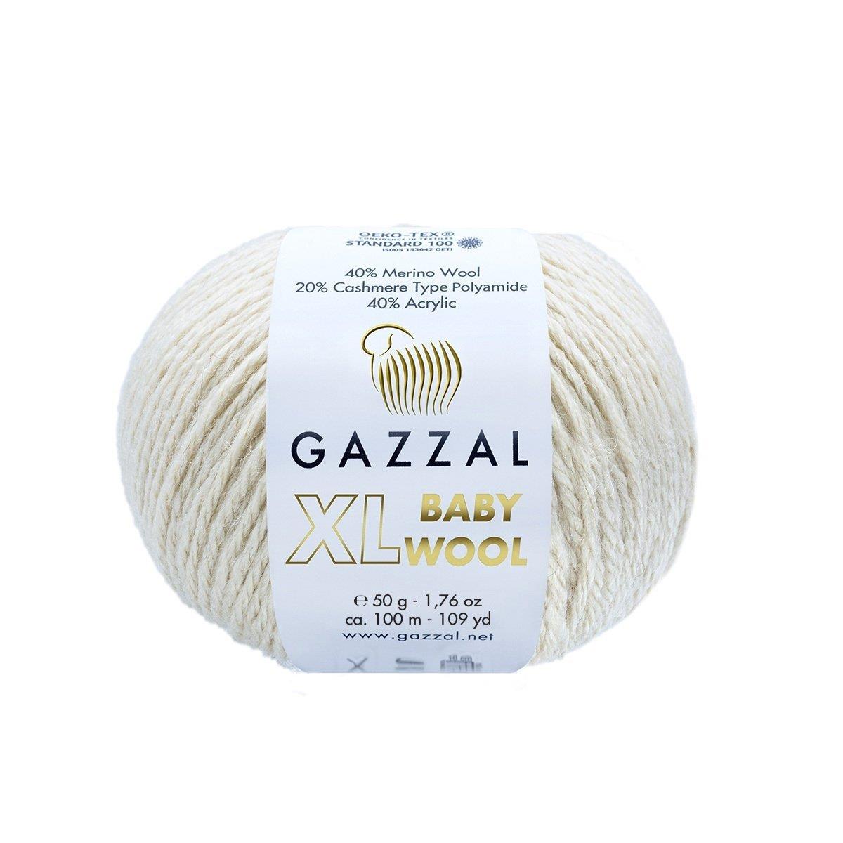 Gazzal Baby Wool XL Yarn 50g 829 – Soft Wool Blend Yarn for Baby Knitting & Crochet Projects