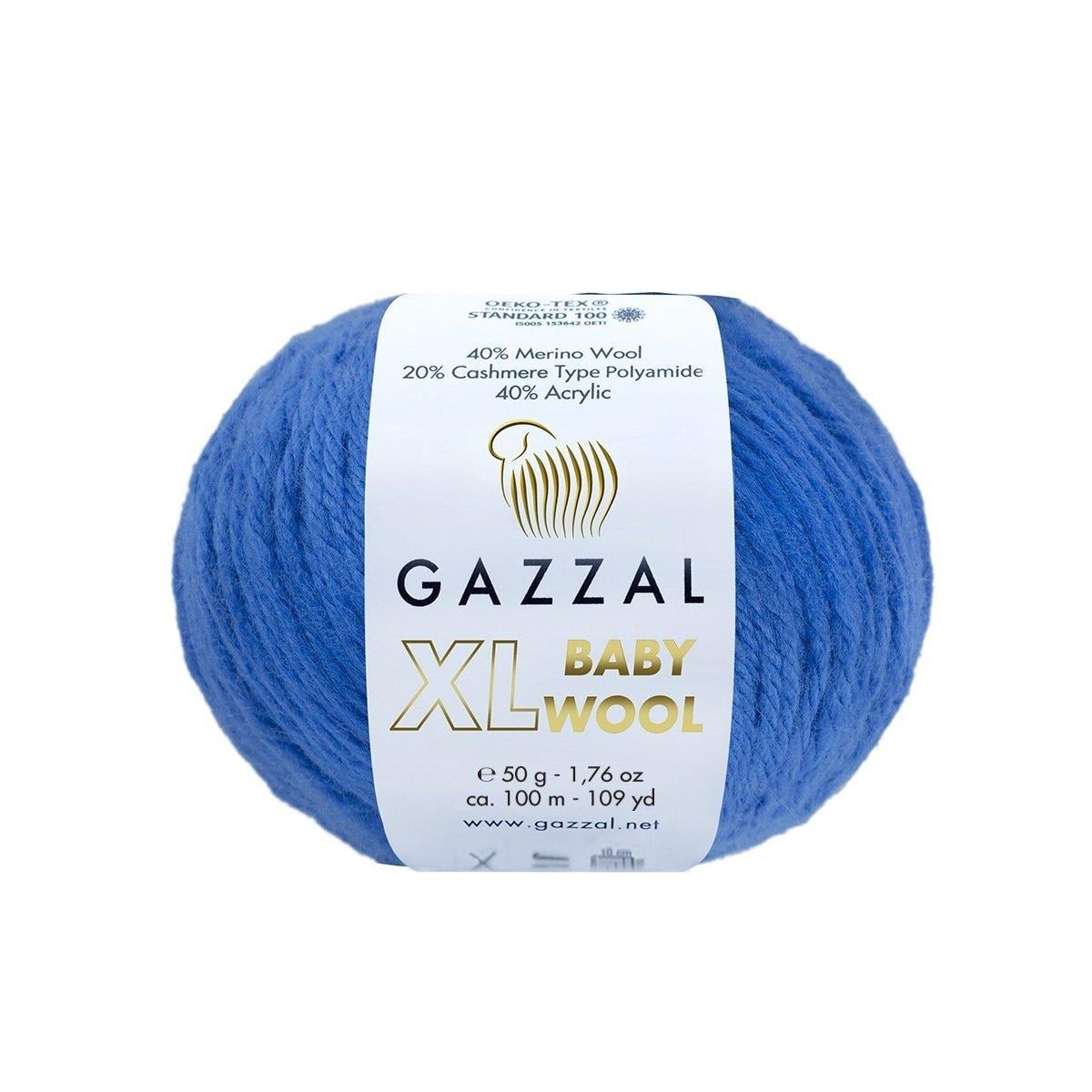 Gazzal Baby Wool XL Yarn 50g 830 – Soft Wool Blend Yarn for Baby Knitting & Crochet Projects