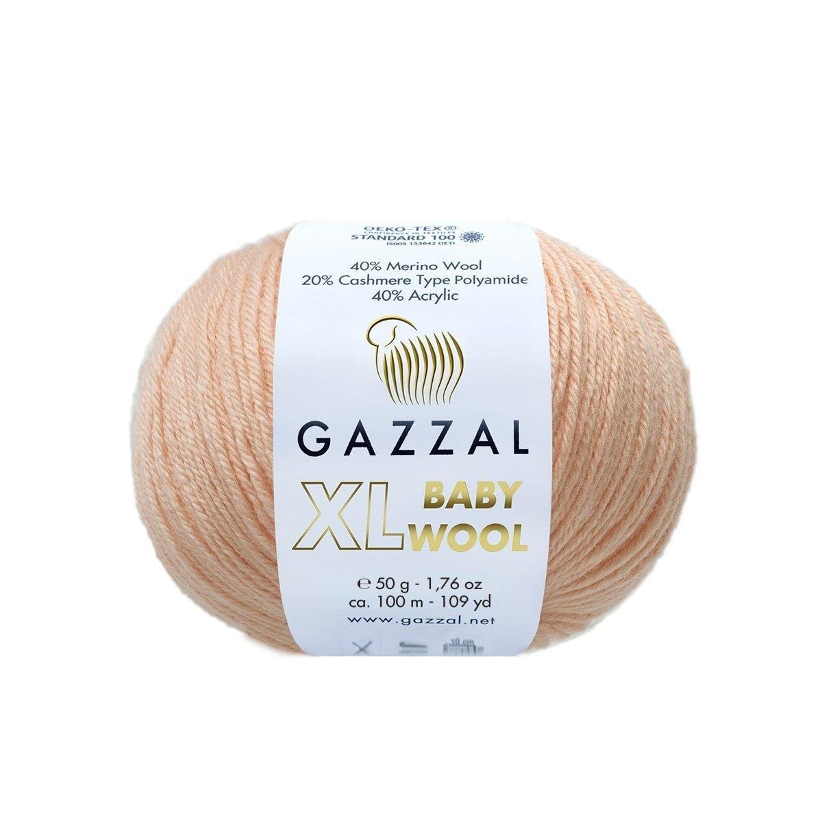 Gazzal Baby Wool XL Yarn 50g 834 – Soft Wool Blend Yarn for Baby Knitting & Crochet Projects