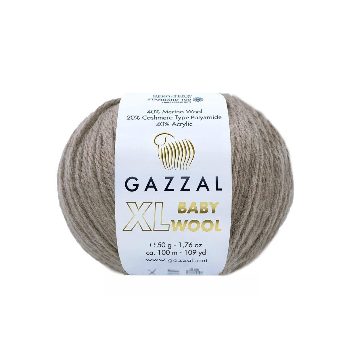 Gazzal Baby Wool XL Yarn 50g 835 – Soft Wool Blend Yarn for Baby Knitting & Crochet Projects
