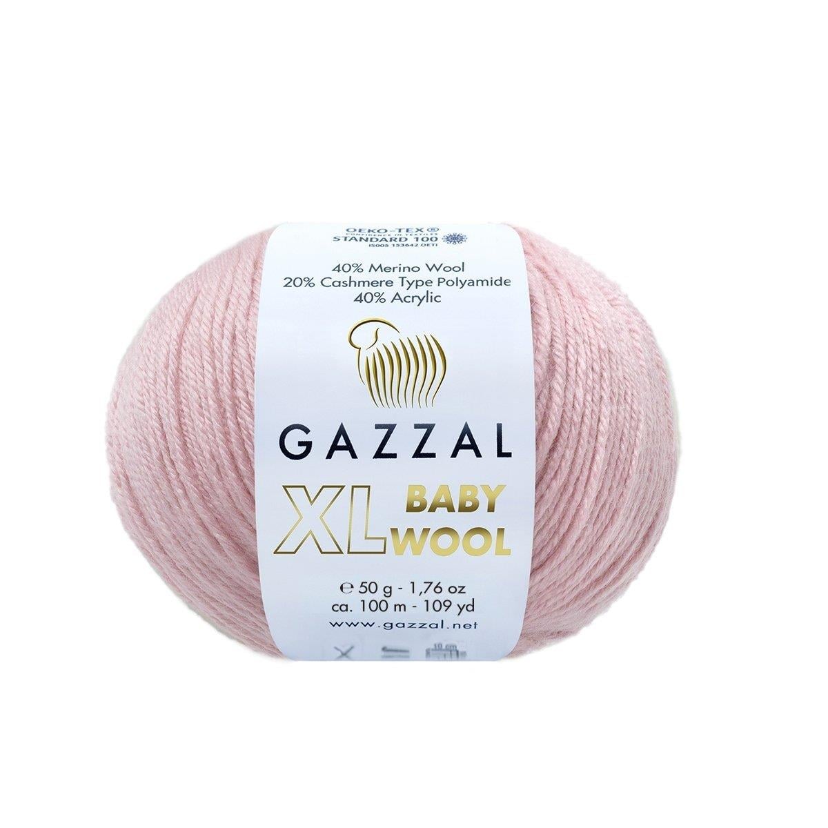 Gazzal Baby Wool XL Yarn 50g 836 – Soft Wool Blend Yarn for Baby Knitting & Crochet Projects