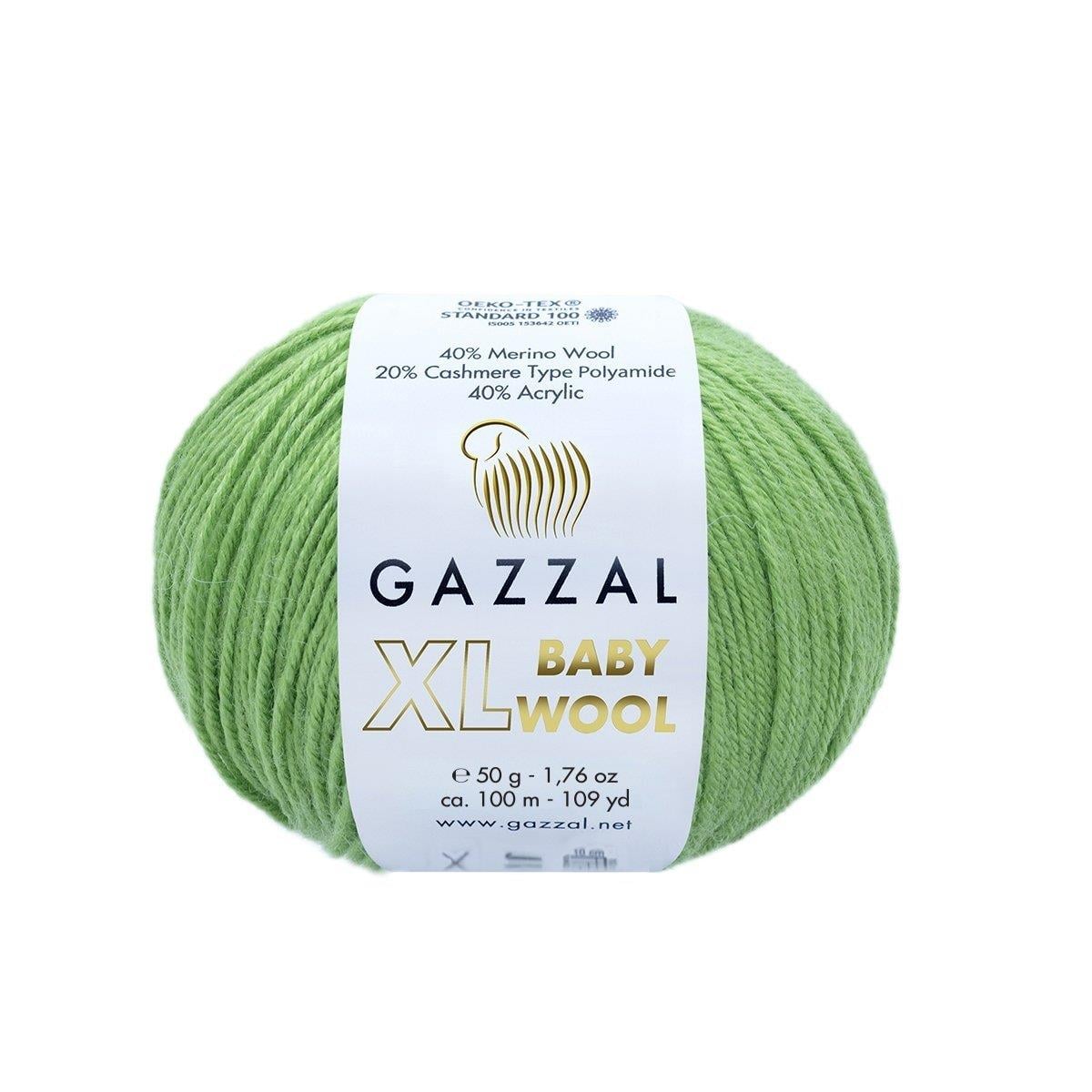Gazzal Baby Wool XL Yarn 50g 838 – Soft Wool Blend Yarn for Baby Knitting & Crochet Projects