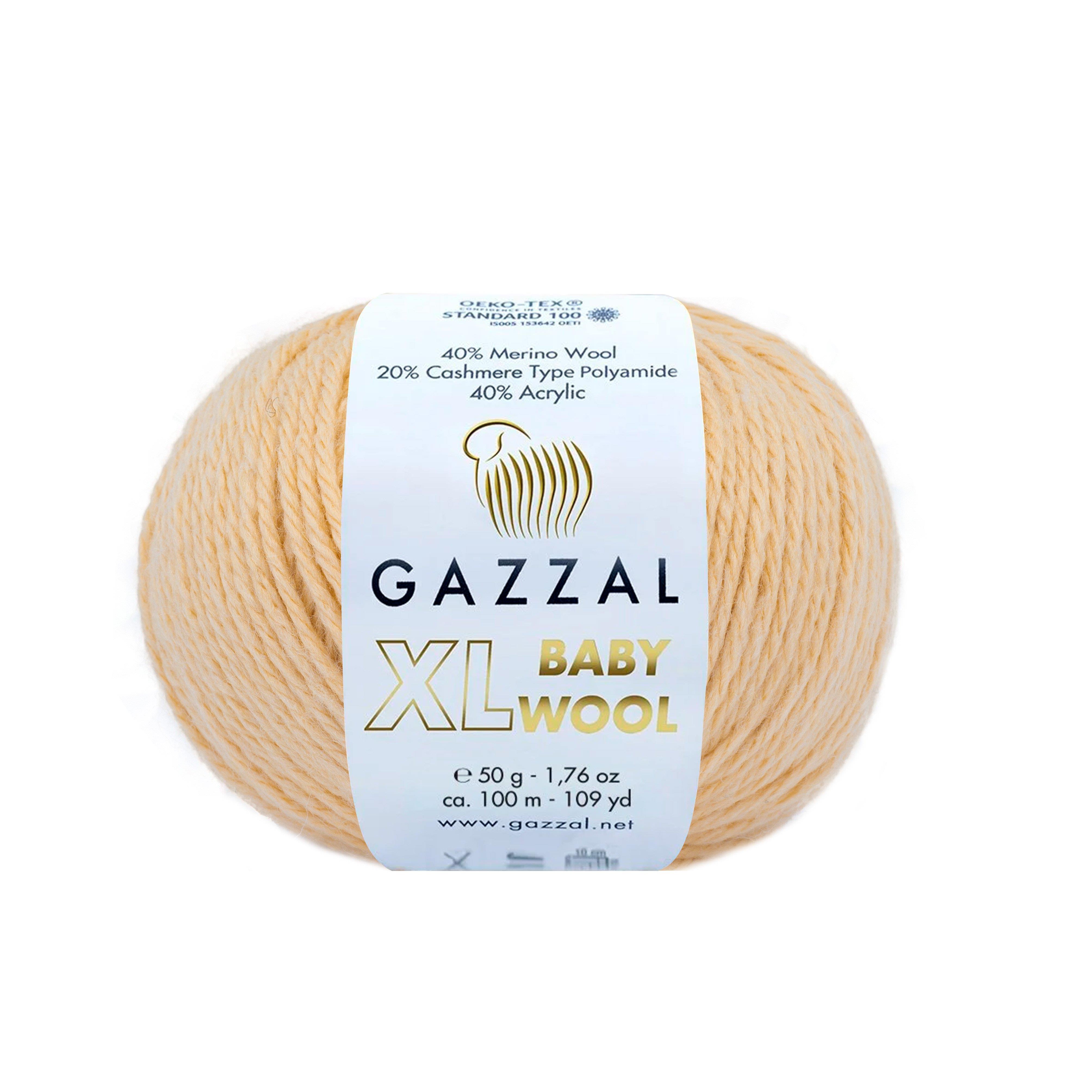 Gazzal Baby Wool XL Yarn 50g 839 – Soft Wool Blend Yarn for Baby Knitting & Crochet Projects