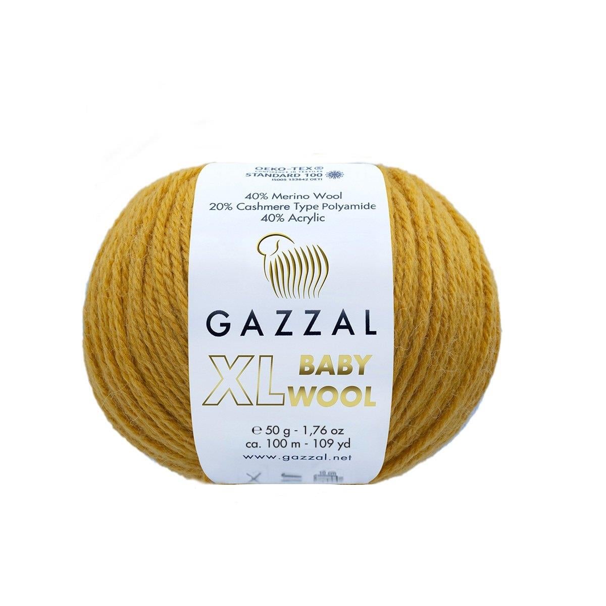 Gazzal Baby Wool XL Yarn 50g 842 – Soft Wool Blend Yarn for Baby Knitting & Crochet Projects