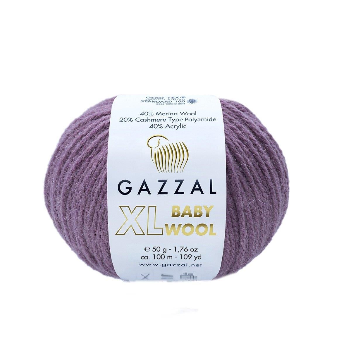 Gazzal Baby Wool XL Yarn 50g 843 – Soft Wool Blend Yarn for Baby Knitting & Crochet Projects