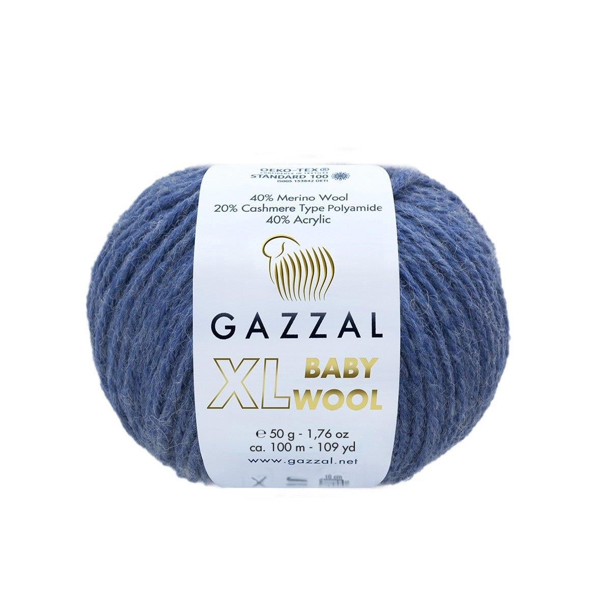 Gazzal Baby Wool XL Yarn 50g 844 – Soft Wool Blend Yarn for Baby Knitting & Crochet Projects