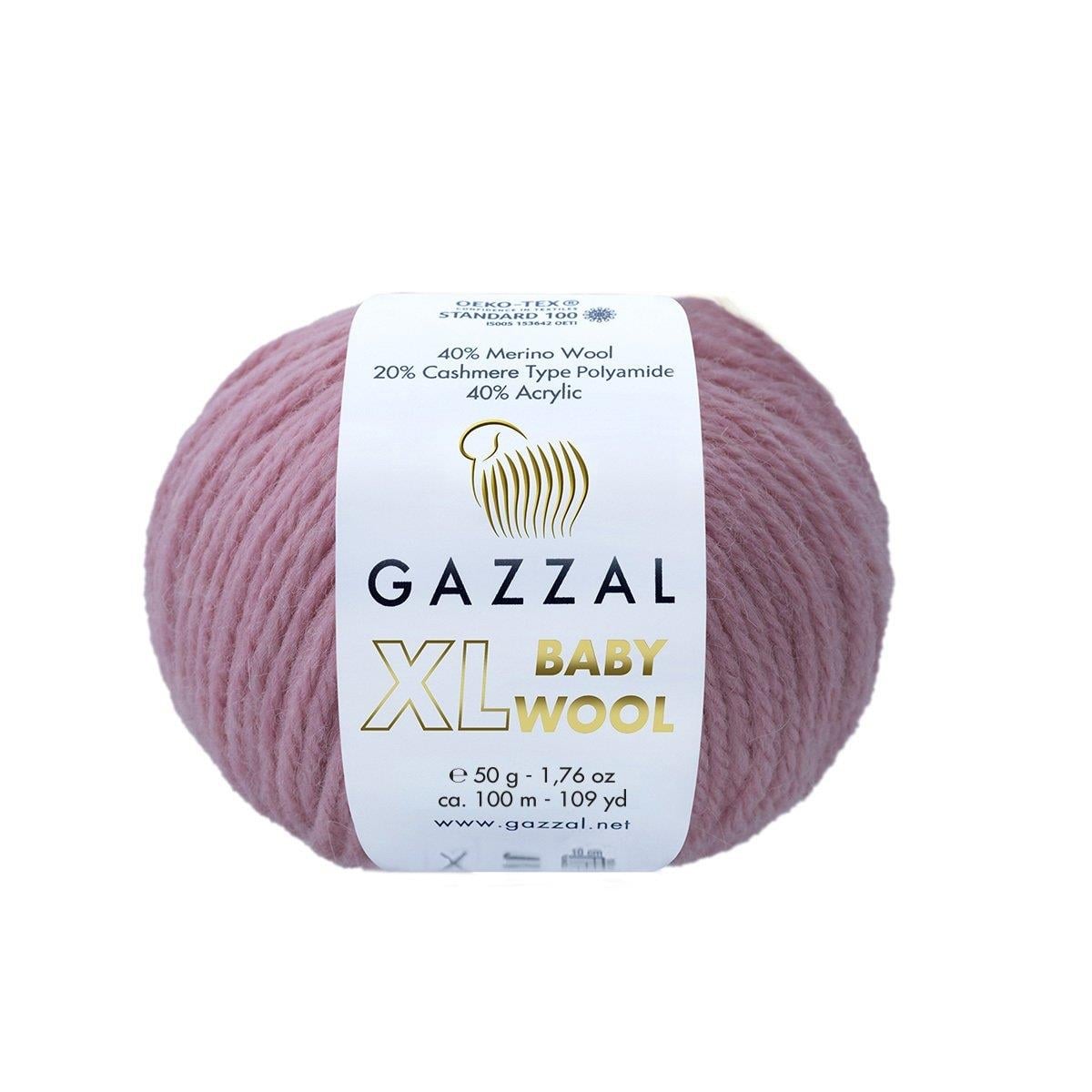 Gazzal Baby Wool XL Yarn 50g 845 – Soft Wool Blend Yarn for Baby Knitting & Crochet Projects