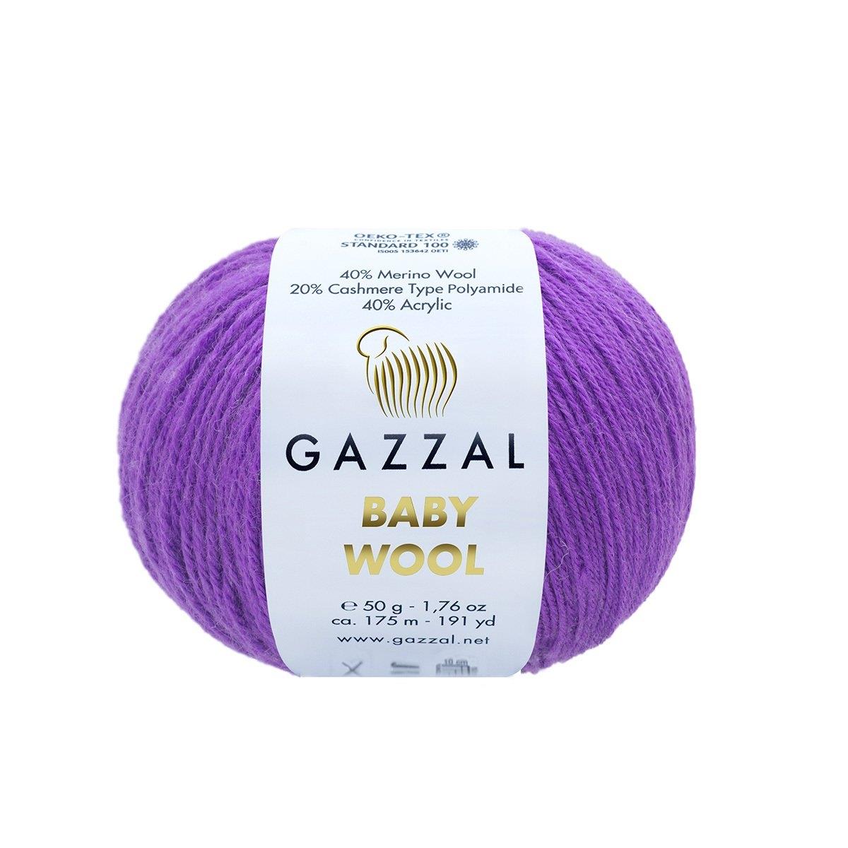 Gazzal Baby Wool Yarn 50g 815 – Soft Wool Blend Yarn for Baby Knitting, Crochet & Amigurumi