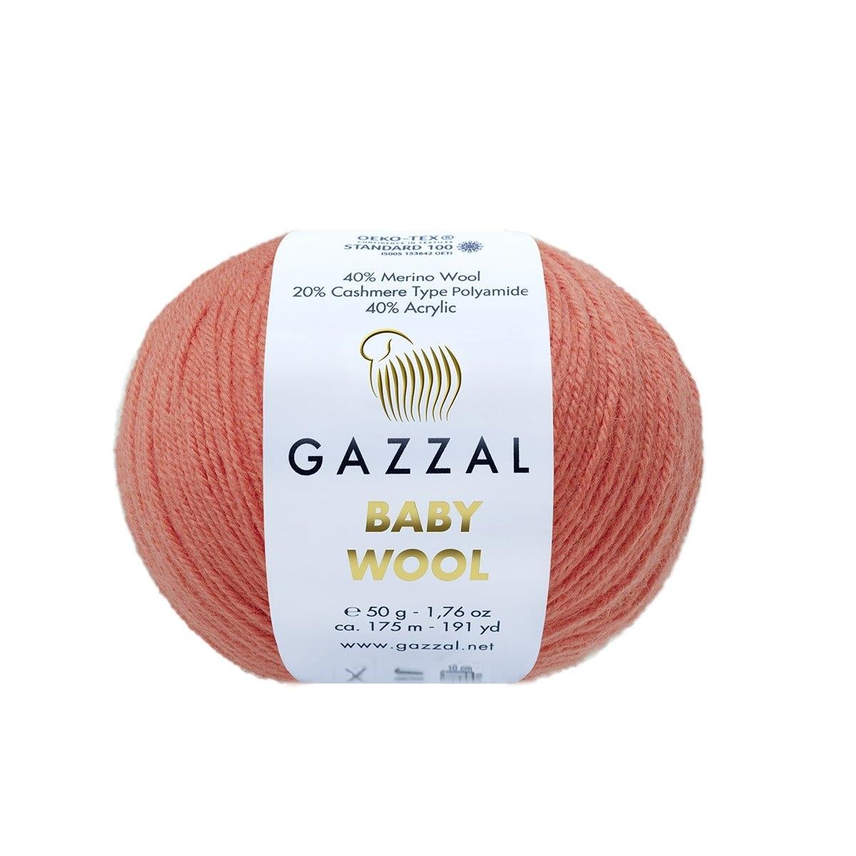 Gazzal Baby Wool Yarn 50g 819 – Soft Wool Blend Yarn for Baby Knitting, Crochet & Amigurumi