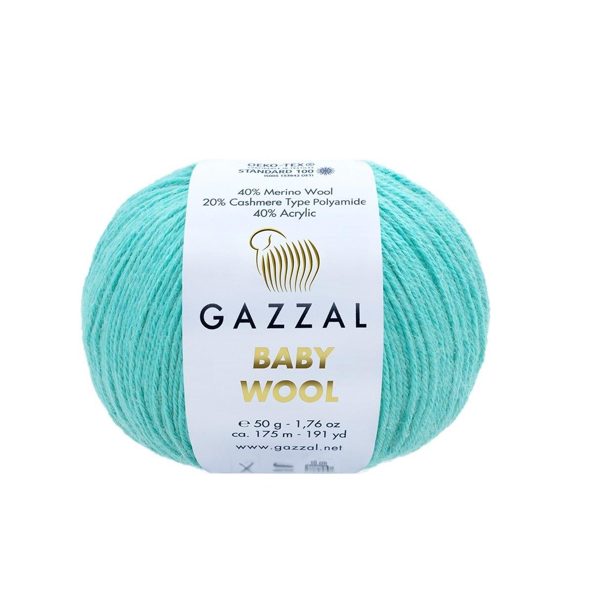 Gazzal Baby Wool Yarn 50g 820 – Soft Wool Blend Yarn for Baby Knitting, Crochet & Amigurumi