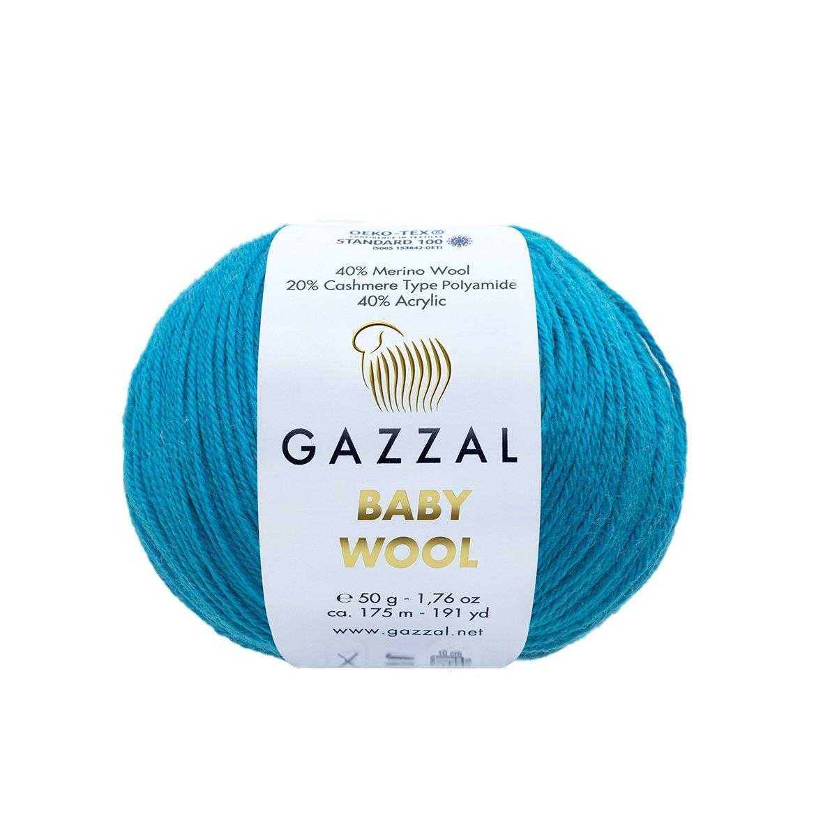 Gazzal Baby Wool Yarn 50g 822 – Soft Wool Blend Yarn for Baby Knitting, Crochet & Amigurumi