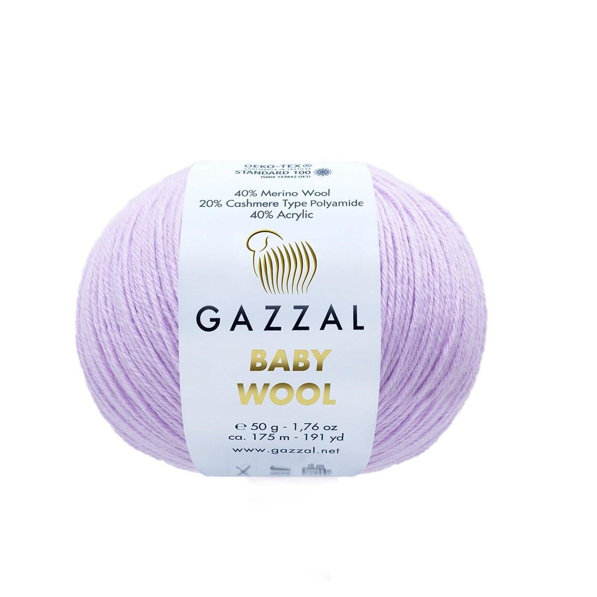 Gazzal Baby Wool Yarn 50g 823 – Soft Wool Blend Yarn for Baby Knitting, Crochet & Amigurumi
