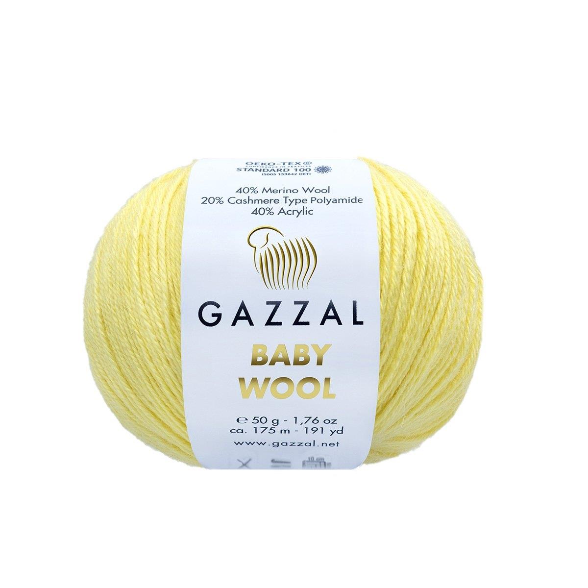 Gazzal Baby Wool Yarn 50g 833 – Soft Wool Blend Yarn for Baby Knitting, Crochet & Amigurumi