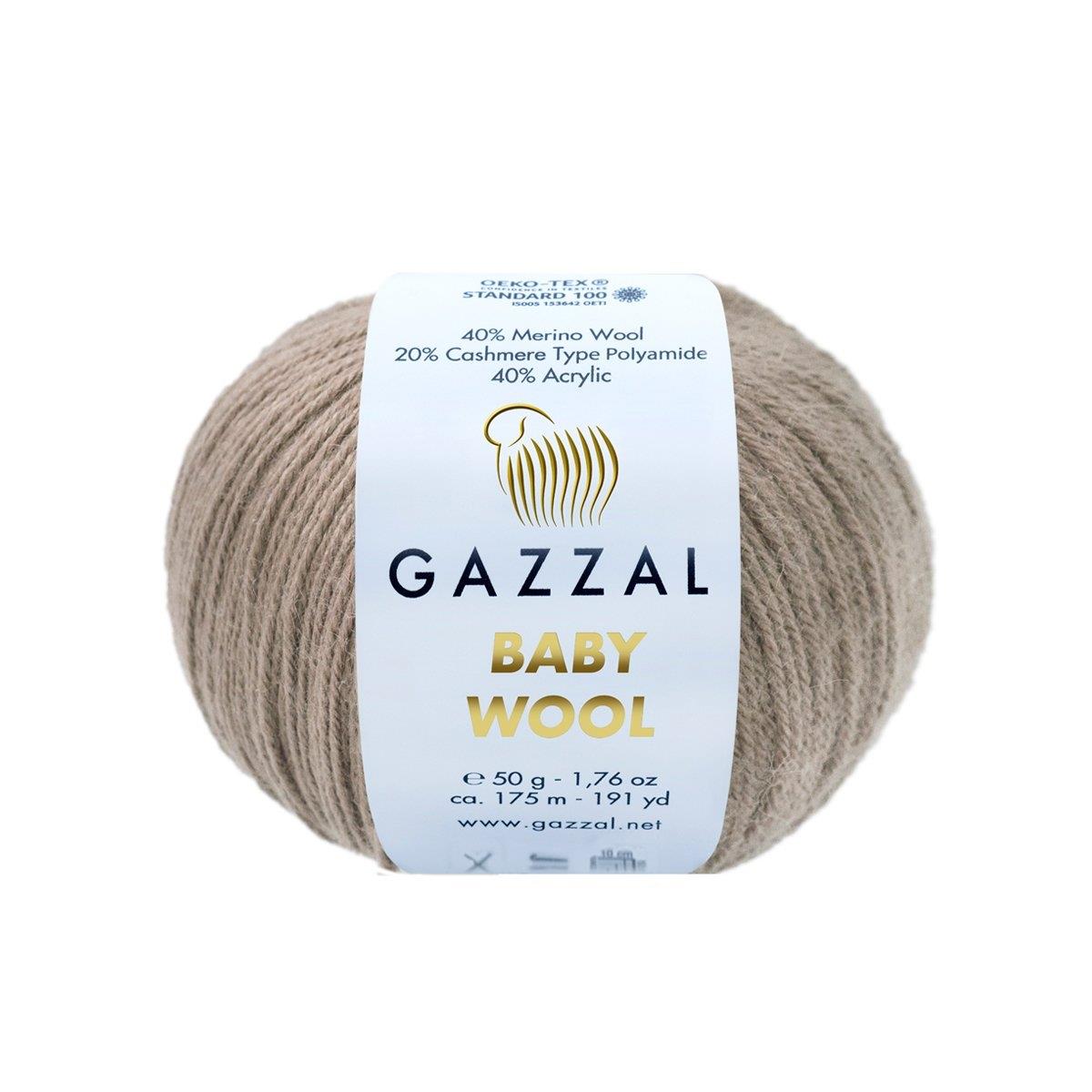 Gazzal Baby Wool Yarn 50g 835 – Soft Wool Blend Yarn for Baby Knitting, Crochet & Amigurumi