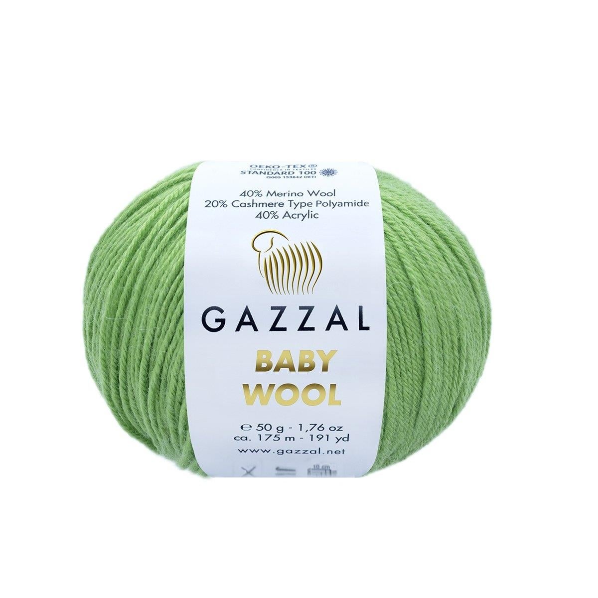 Gazzal Baby Wool Yarn 50g 838 – Soft Wool Blend Yarn for Baby Knitting, Crochet & Amigurumi