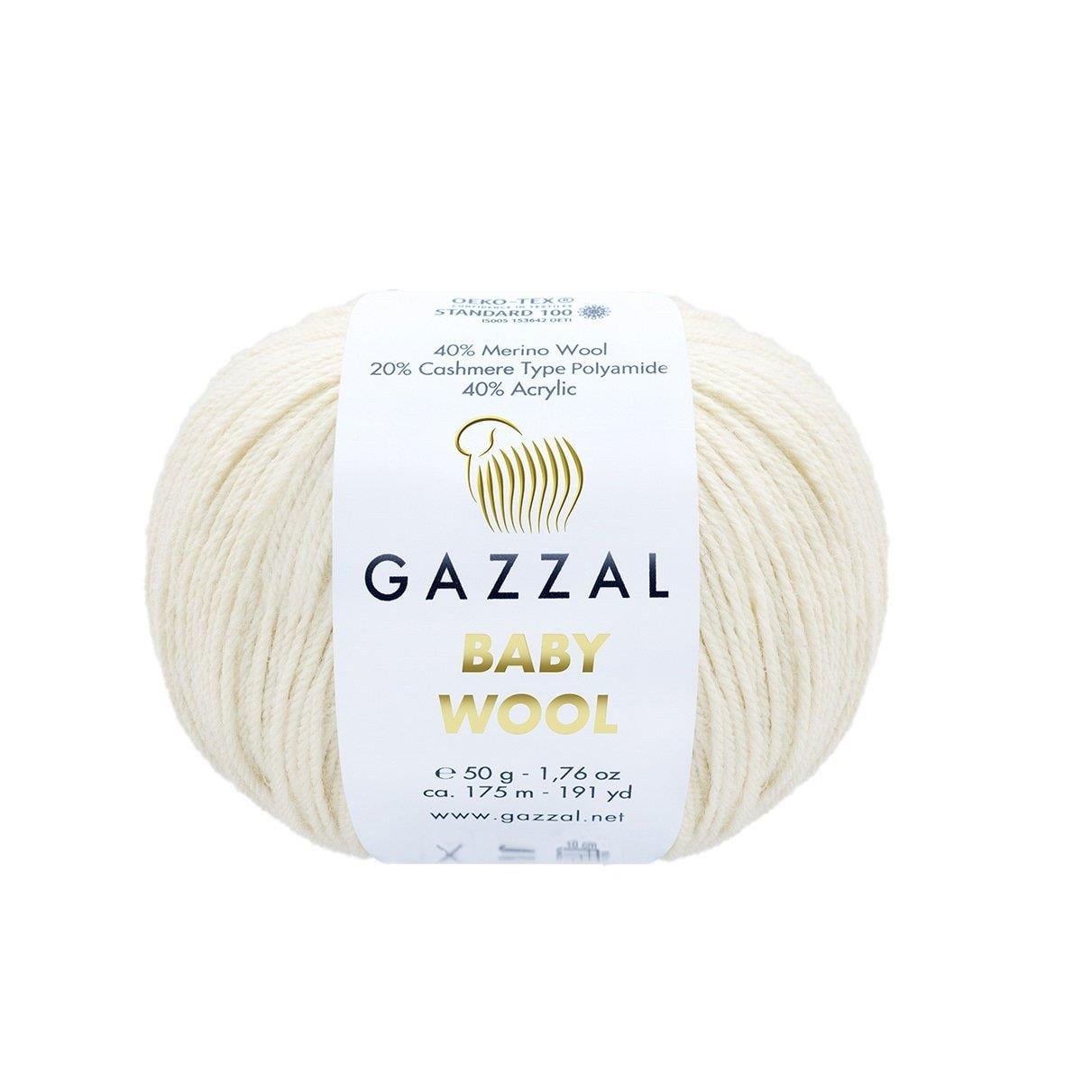 Gazzal Baby Wool Yarn 50g 839 – Soft Wool Blend Yarn for Baby Knitting, Crochet & Amigurumi