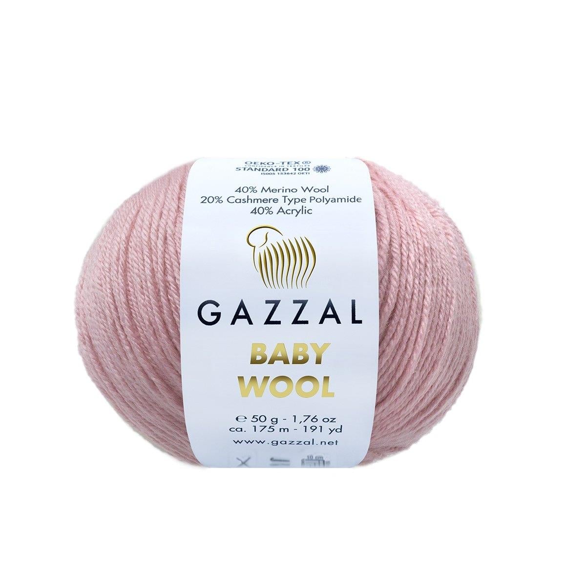 Gazzal Baby Wool Yarn 50g 845 – Soft Wool Blend Yarn for Baby Knitting, Crochet & Amigurumi