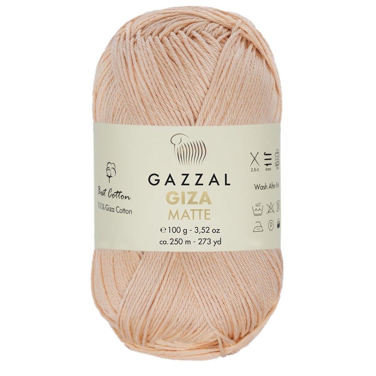 Gazzal Giza Matte Yarn 100g 5553 – Matte Egyptian Cotton Yarn for Crochet, Knitting & Summer Projects
