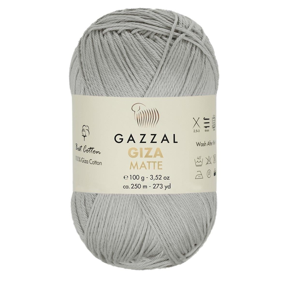 Gazzal Giza Matte Yarn 100g 5556 – Matte Egyptian Cotton Yarn for Crochet, Knitting & Summer Projects