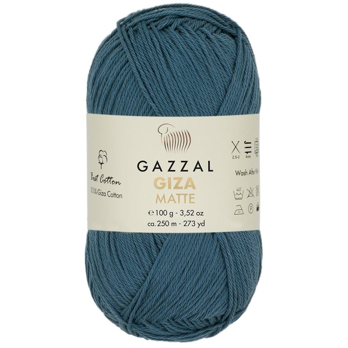 Gazzal Giza Matte Yarn 100g 5579 – Matte Egyptian Cotton Yarn for Crochet, Knitting & Summer Projects