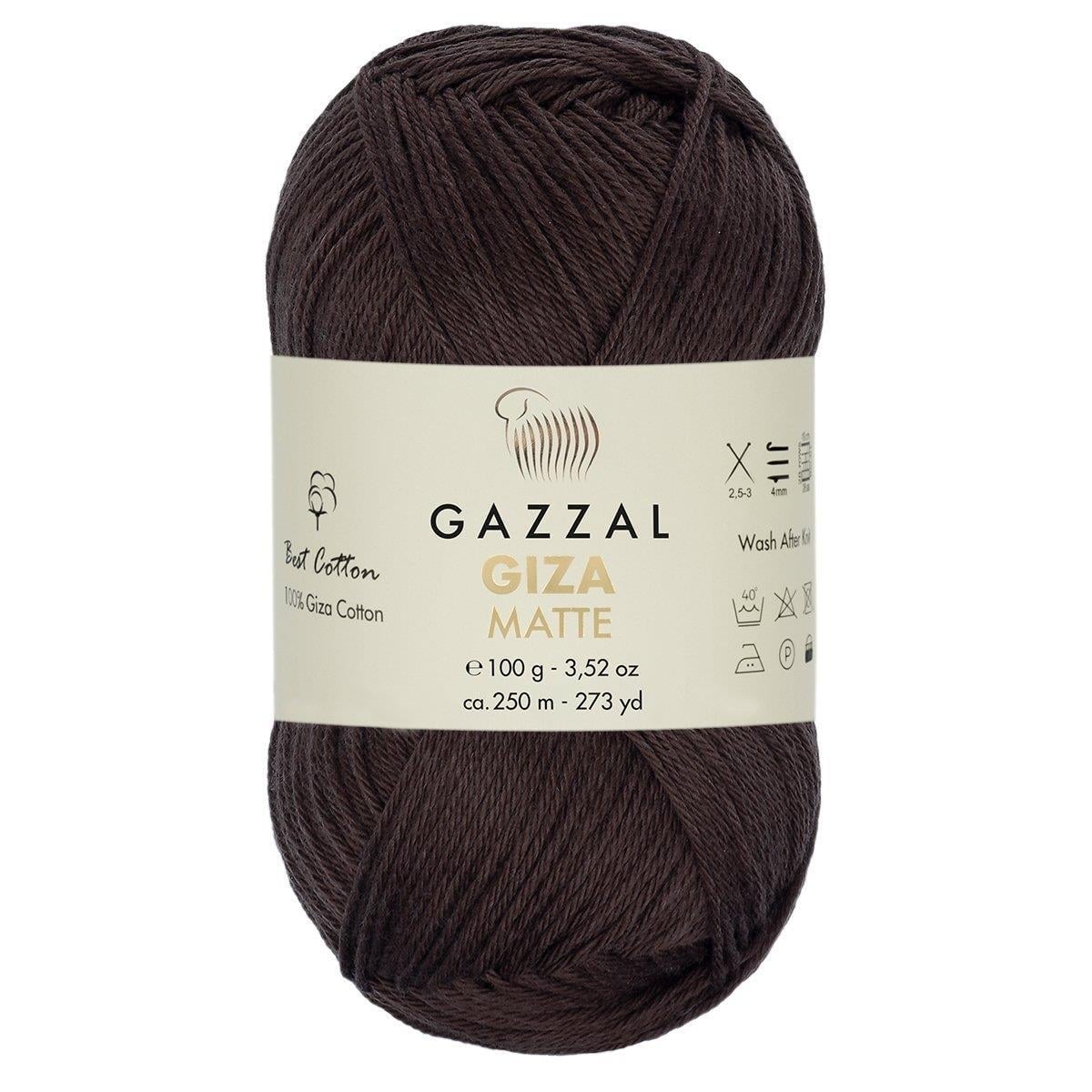 Gazzal Giza Matte Yarn 100g 5586 – Matte Egyptian Cotton Yarn for Crochet, Knitting & Summer Projects