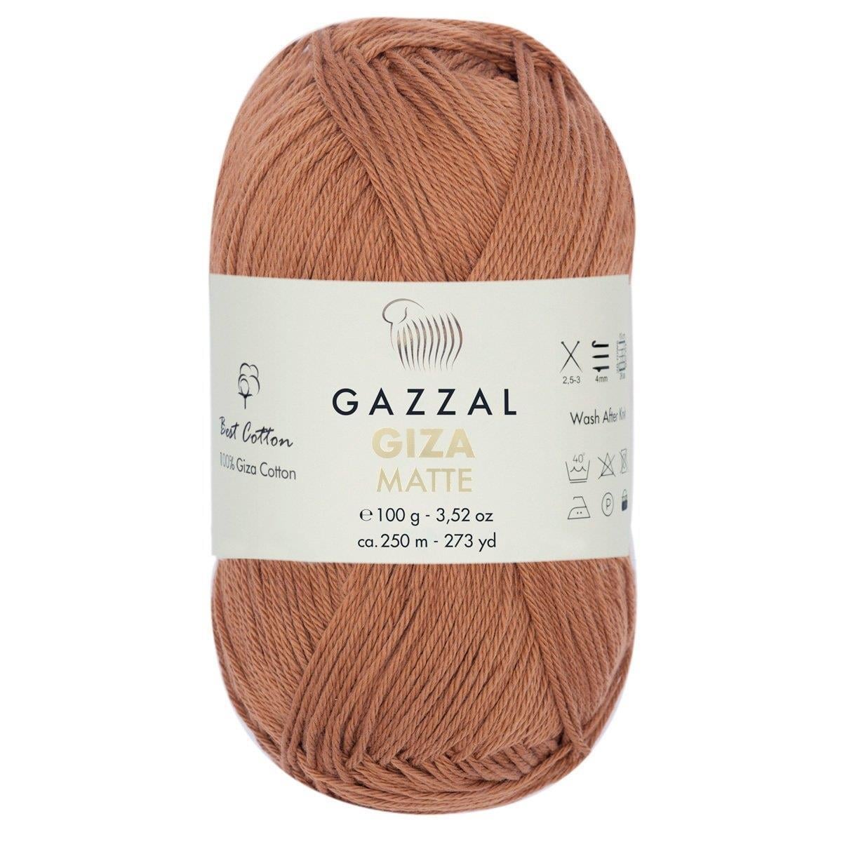 Gazzal Giza Matte Yarn 100g 5590 – Matte Egyptian Cotton Yarn for Crochet, Knitting & Summer Projects