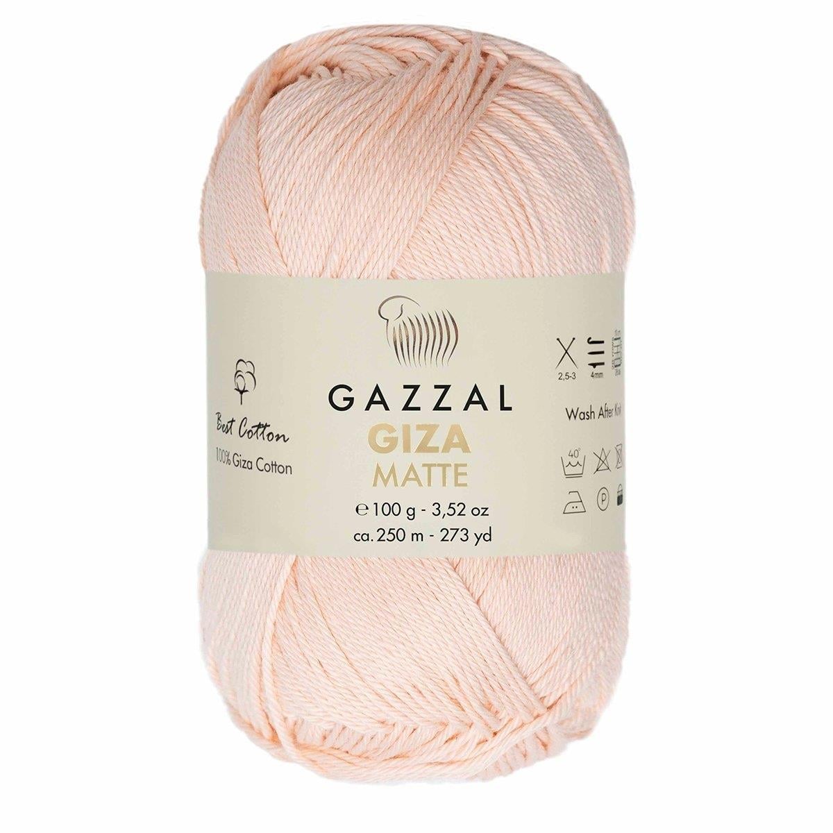 Gazzal Giza Matte Yarn 100g 5597 – Matte Egyptian Cotton Yarn for Crochet, Knitting & Summer Projects