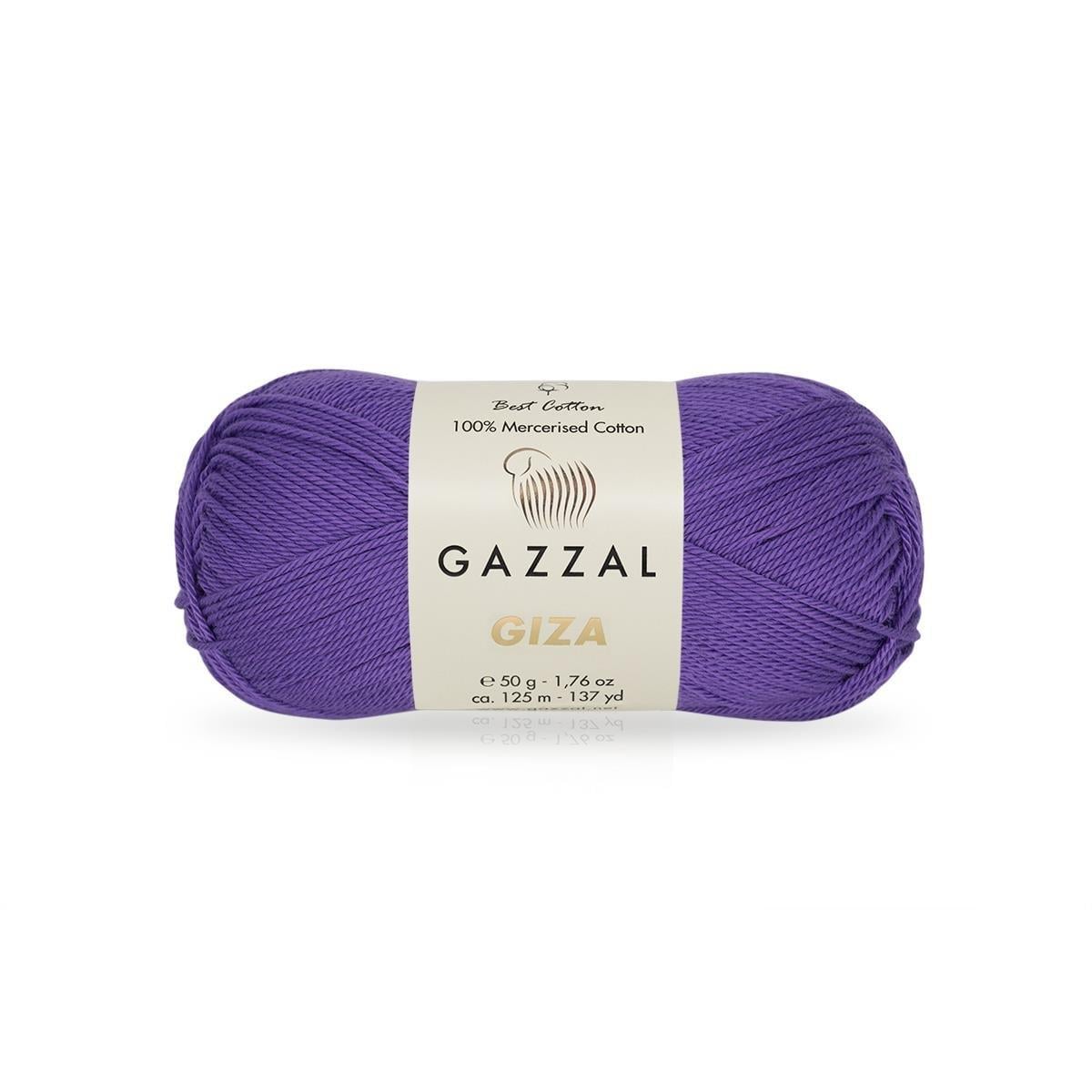 Gazzal Giza Yarn 50g 2468 – Mercerized Egyptian Cotton Yarn for Knitting, Crochet & Amigurumi