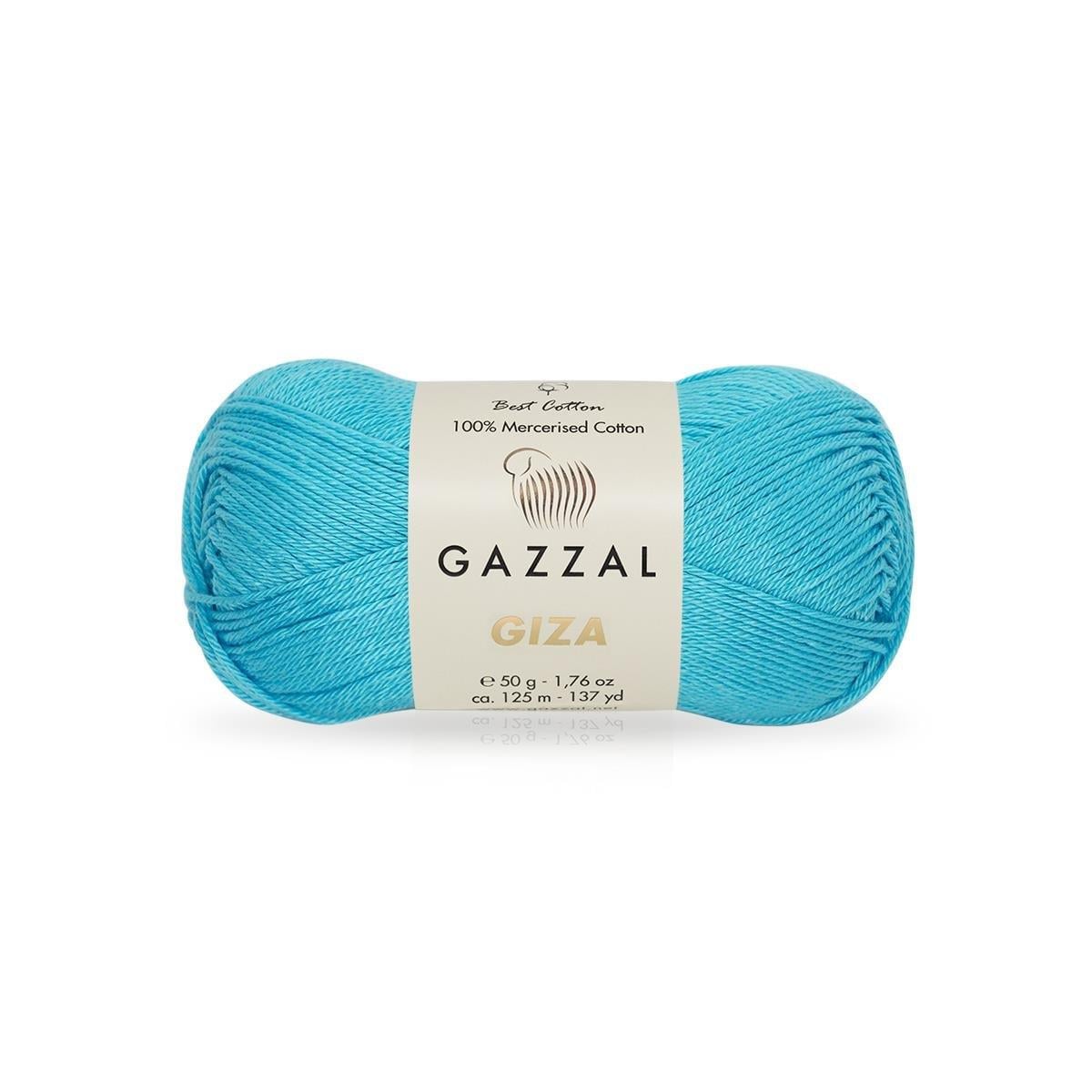 Gazzal Giza Yarn 50g 2480 – Mercerized Egyptian Cotton Yarn for Knitting, Crochet & Amigurumi